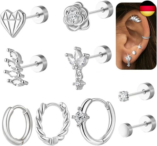 9pcs helix piercings - helix,