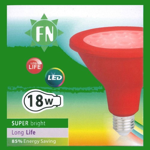 18w par38 rot farbig - rot,