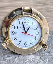Messing Bullaugen Wanduhr Maritim Maritim Funktionierend Uhr Schönes Geschenk