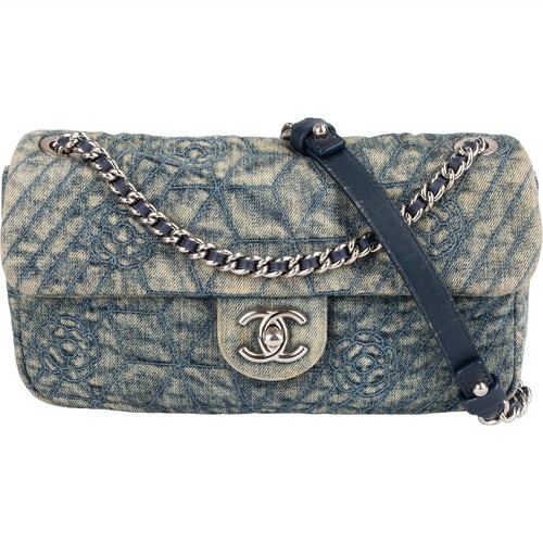 Chanel denim camellia single - chanel,