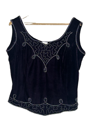 Vintage römer samt top - samt,