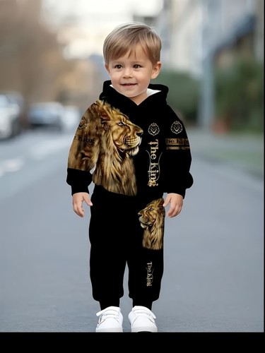 Jungen löwe grafik hoodie - löwe,