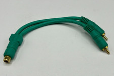 Cinchkabel Y-Adapter schwarz 0,2m 1x Cinch-Buchse auf 2x Cinch-Stecker