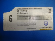94/95 Ticket SC Freiburg VFL Bochum Eintrittskarte Sammle Bundesliga