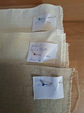  3 Reststücke Leinenstoff, 