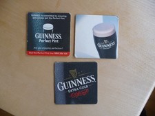 3 Bierdeckel von der Brauerei Arthur Guinness Son & Company, Irland
