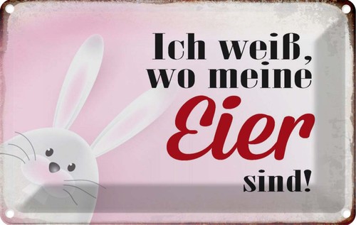 Blechschild 20x30 osterhase - 20x30, cm