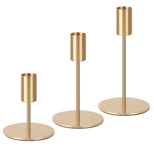 Kerzenhalter set gold vintage - kerzenhalter,