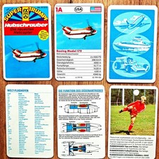 Quartett Hubschrauber v. FX Nr. 51310 v. 1981 mit Zusatzkarten