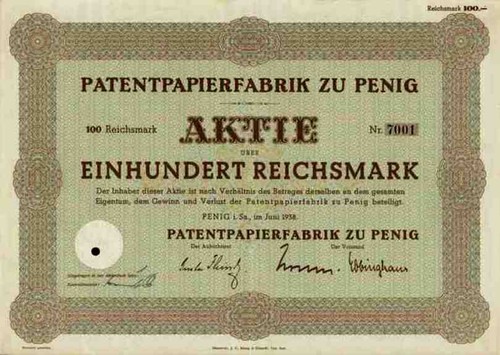 Papierfabrik penig 1938 - papierfabrik,