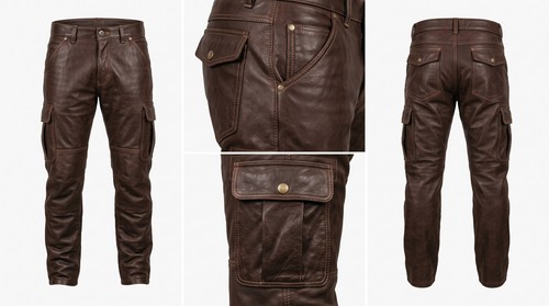 Echt schafsleder cargohose - echt,