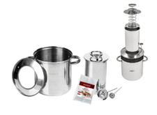 SCHINKENKOCHER + WASSERMANTEL 1.5kg SET: Schinkenform +Thermometer Kochschinken