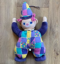 Sterntaler Spieluhr Clown Vintage Alt Harlekin lila bunt