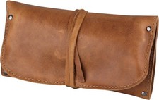 Pfeifen-Rollbeutel Leder braun