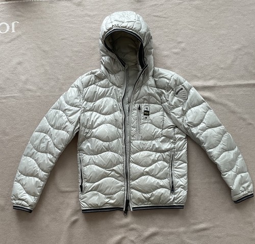 Blauer herren daunenjacke mit - herren,