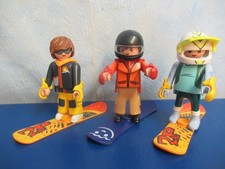 3x   Snowboard Sportler Figur Skifahrer Wintersport Figuren   Playmobil 8750