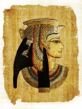Wandbild: ägyptischer Papyrus