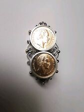  Münz-Brosche  2x 900er