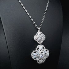 KETTE & ANHÄNGER PALLADINIERT MIT ZIRKONIA