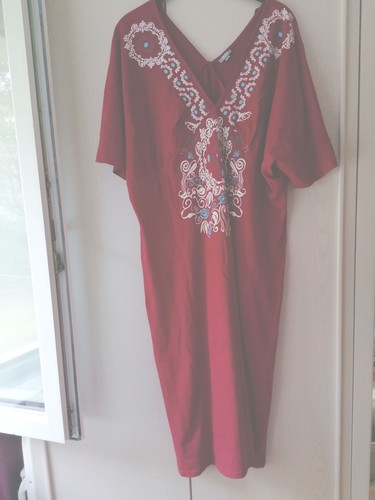 Hauskleid mit frontdruck - frontdruck,, bleu