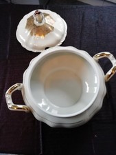 Suppenterrine mit Deckel - J. Kronester Porzellan Bavaria - 37x20cm mit Deckel