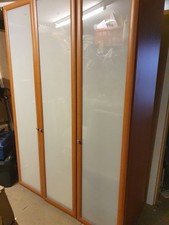 Kleiderschrank mit Milchglastüren BHT 153x220x58cm  TOP  --Reduziert--