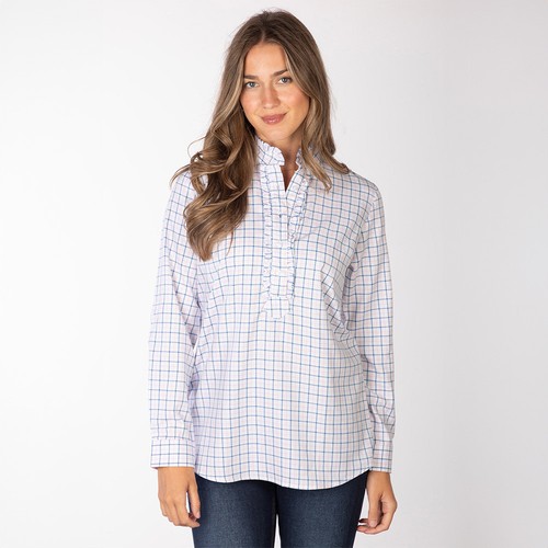 Damen country check rüschen - country,
