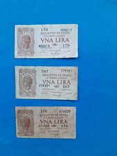 3 x 1 Lire Italien  /