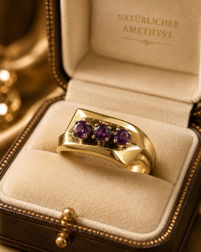 Vintage ring 333 gold mit - vintage,