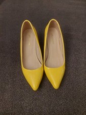 Lack Pumps Damen 37 Gelb Absatzschuhe