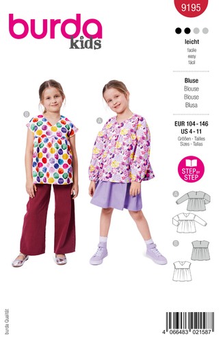 Burda style 9195 bluse - burda, gr