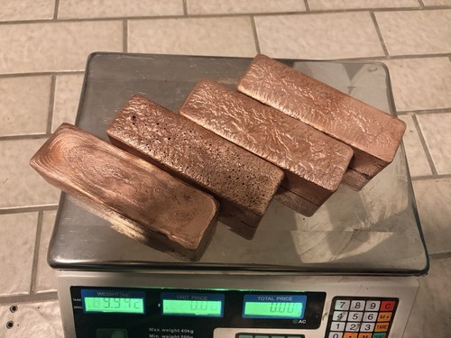 Große kupferbarren kg - 10,