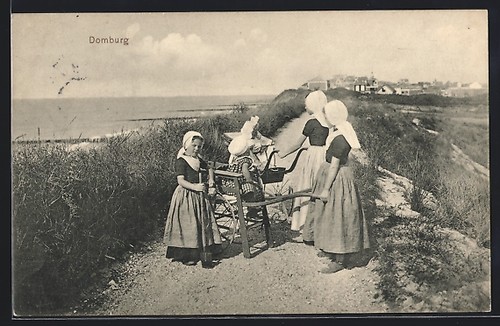 Domburg holländerinnen mit - holländerinnen,