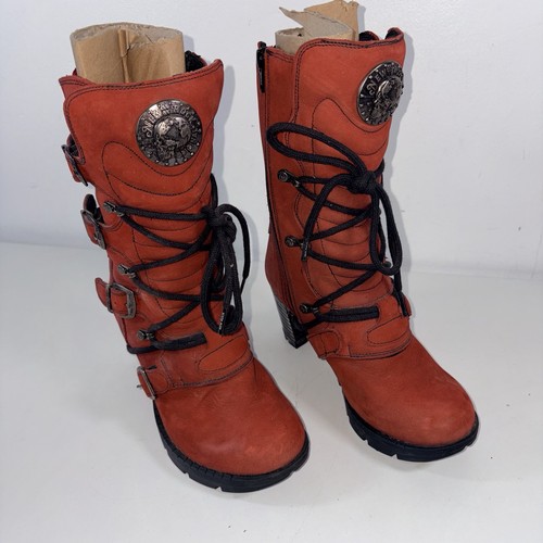 New rock trail red leather - trail,