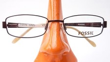  Brillen Metall Gestell Damenbrille Federbügel braun schmale Form Fossil Gr M