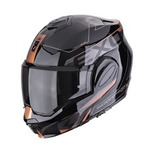 Scorpion Exo Tech Evo Traveller Schwarz-Kupfer Gr. M Motorradhelm Klapphelm