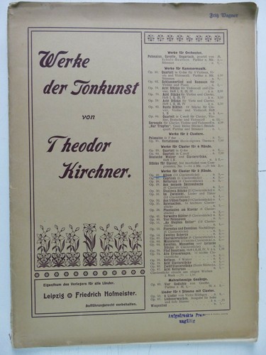Werke der tonkunst von - tonkunst, theodor