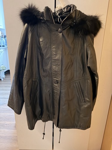 Echt leder mantel - größe, 48
