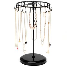 Schmuckständer Schwarz (23 Haken) - Schmuckbaum 34,8x20,5 cm - Schmuckhalter