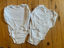 Lupilu Baby Langarm Body (2) Gr. 86-92 Weiss Baumwolle