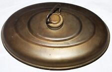 Alte Wärmflasche/Bettwärmer (DDR) unpoliertes Messing, 30 x 20 cm, Schraubdeckel