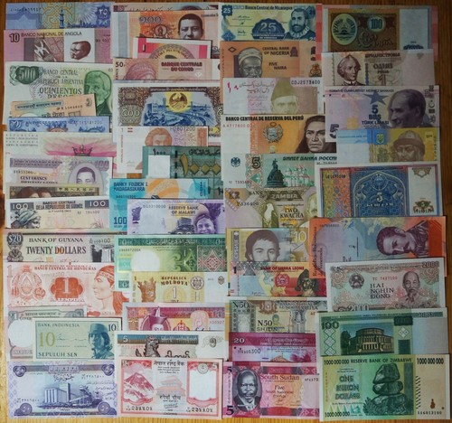 Verschiedene weltbanknoten - 50,