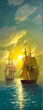 Sonne segelschiff see - ,
