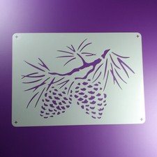 A4 Schablone Tannenzapfen