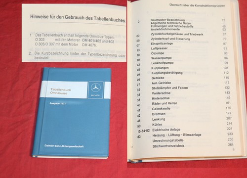 Mercedes benz tabellenbuch - benz,