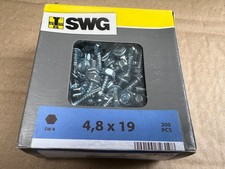 Bohrschrauben 4,8x19mm SWG 200Stück sechskant bohrspitze verznkt / Cont2Pal5a