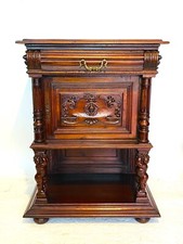 Gründerzeit Stollenschrank, Halbschrank,Vertiko, Nussbaum um 1880