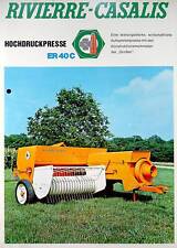 240444) Rivierre-Casalis Hochdruckpresse ER 40 C Prospekt 05/1974