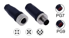 M12 Sensorstecker 4/5/8 polig