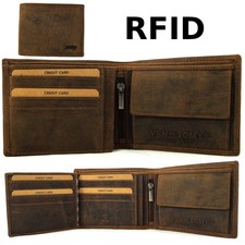 flache Geldbörse Büffelleder